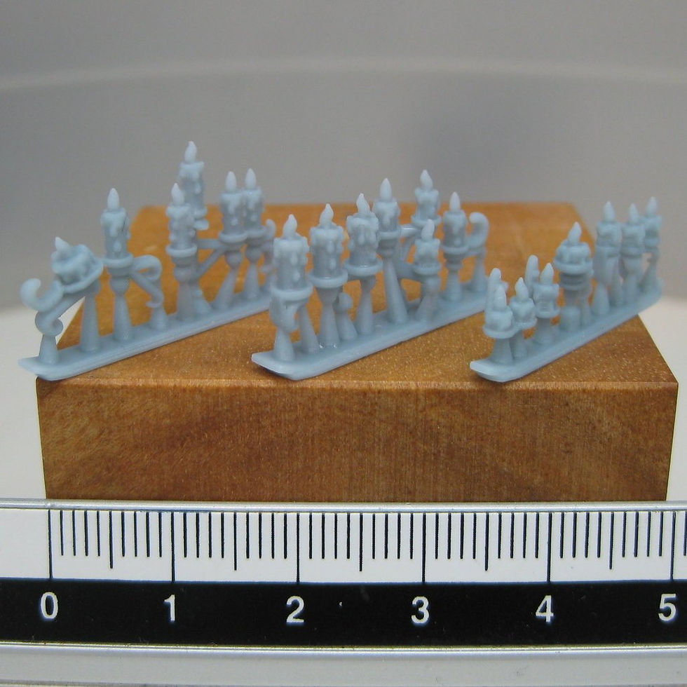 Thumbnail: 13x 28mm/ 1:56th scale Resin Candle Wallholders Basing Bits