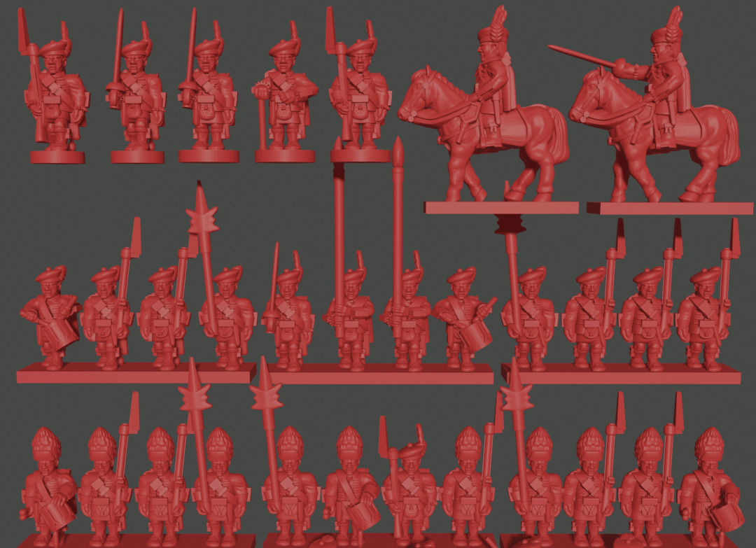 96x 6mm/1:300th British SYW Highlanders (Turner Miniatures)
