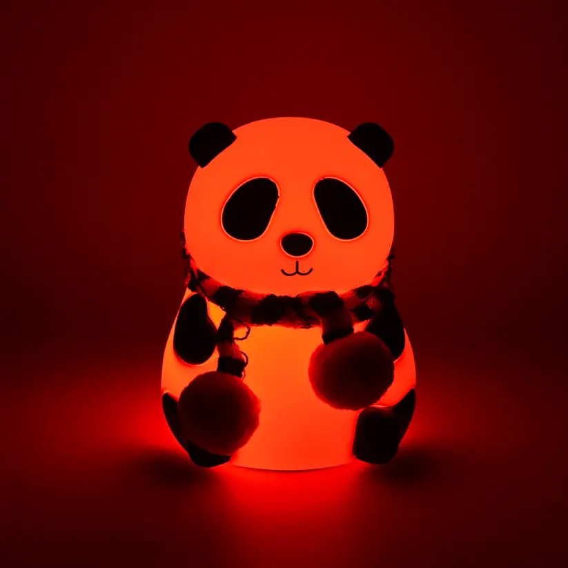 Thumbnail: Panda 7-Color LED Silicone Touch Lamp (1 Pc)
