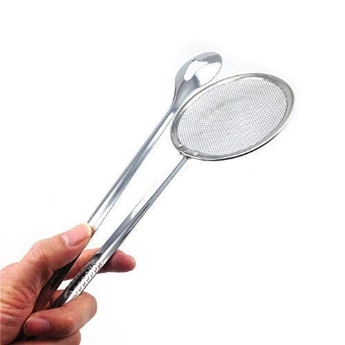 Thumbnail: 2 in 1 Multi-Functional Fry Tool Filter Spoon Strainer with Clip