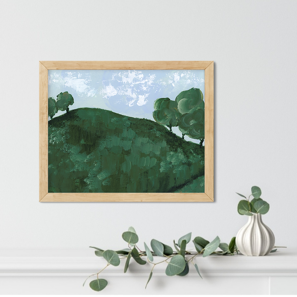 Over the Hills Art Print by Sue Allemand Art