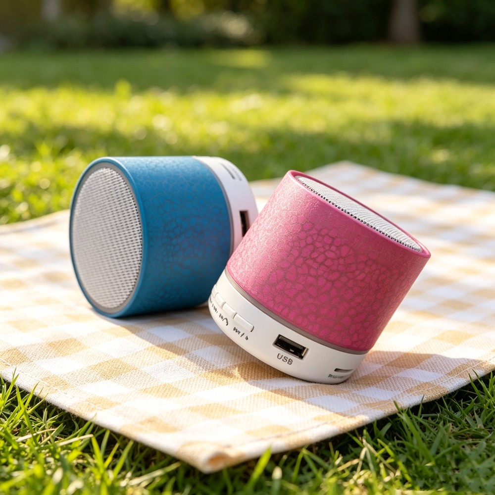 Mini Bluetooth Speaker Wireless Loudspeaker Led Sd Card Usb Subwoofer Portable M