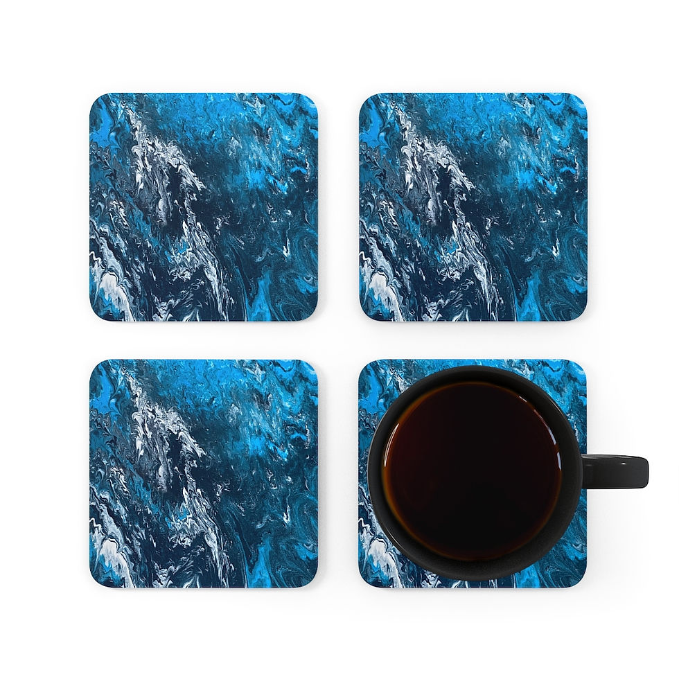 Thumbnail: Ocean Waves Corkwood Coaster Set