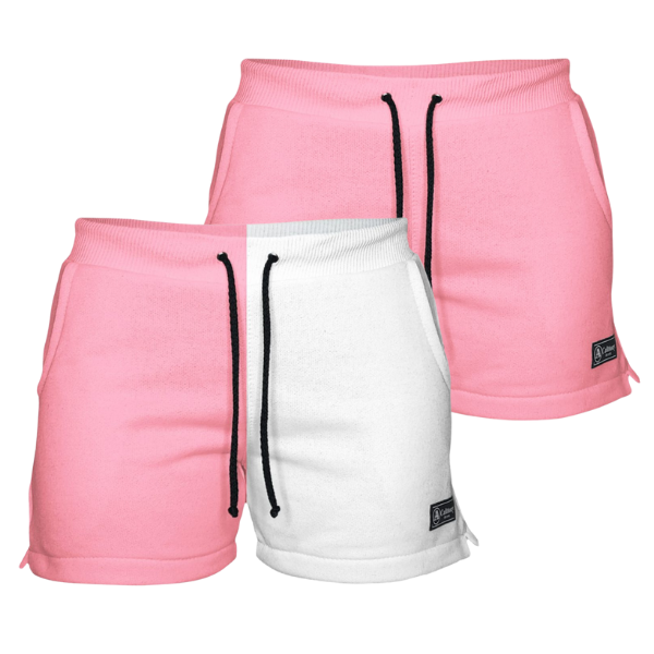 Miniatura: Kit 2 Shorts Moletom Feminino Com 2 Bolsos Fenda Lateral Básico Casual Treino
