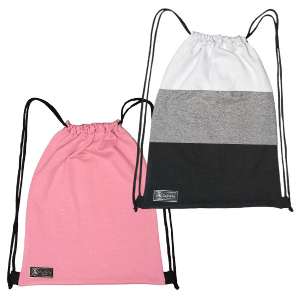 Miniatura: Kit 2 Mochilas Saco Bolsa de Moletom com Cordão, Esporte Academia Lazer