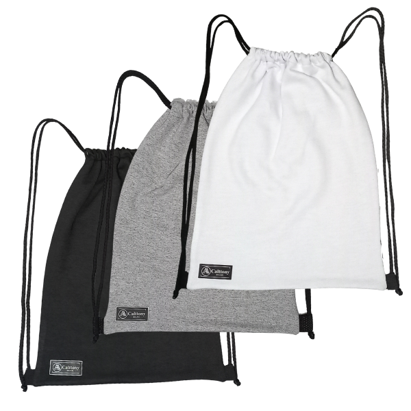 Miniatura: Kit 3 Mochilas Saco Bolsa de Moletom com Cordão, Esporte Academia Lazer