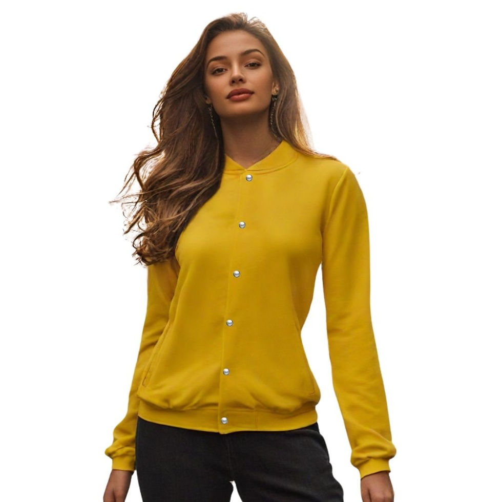 Miniatura: Jaqueta de Moletom Feminina Lisa com Bolsos Estilo Casual