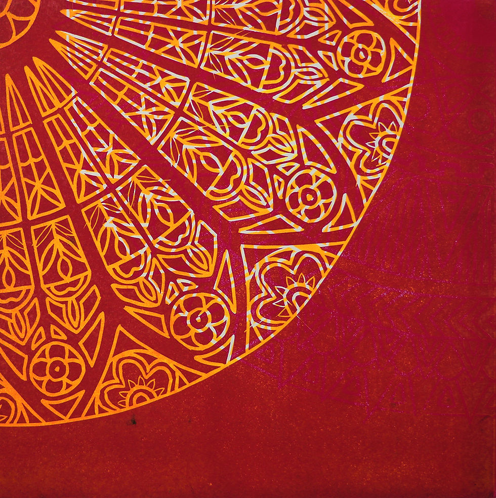 Thumbnail: 'Mandala' Linocut Print (+More Colours Available)