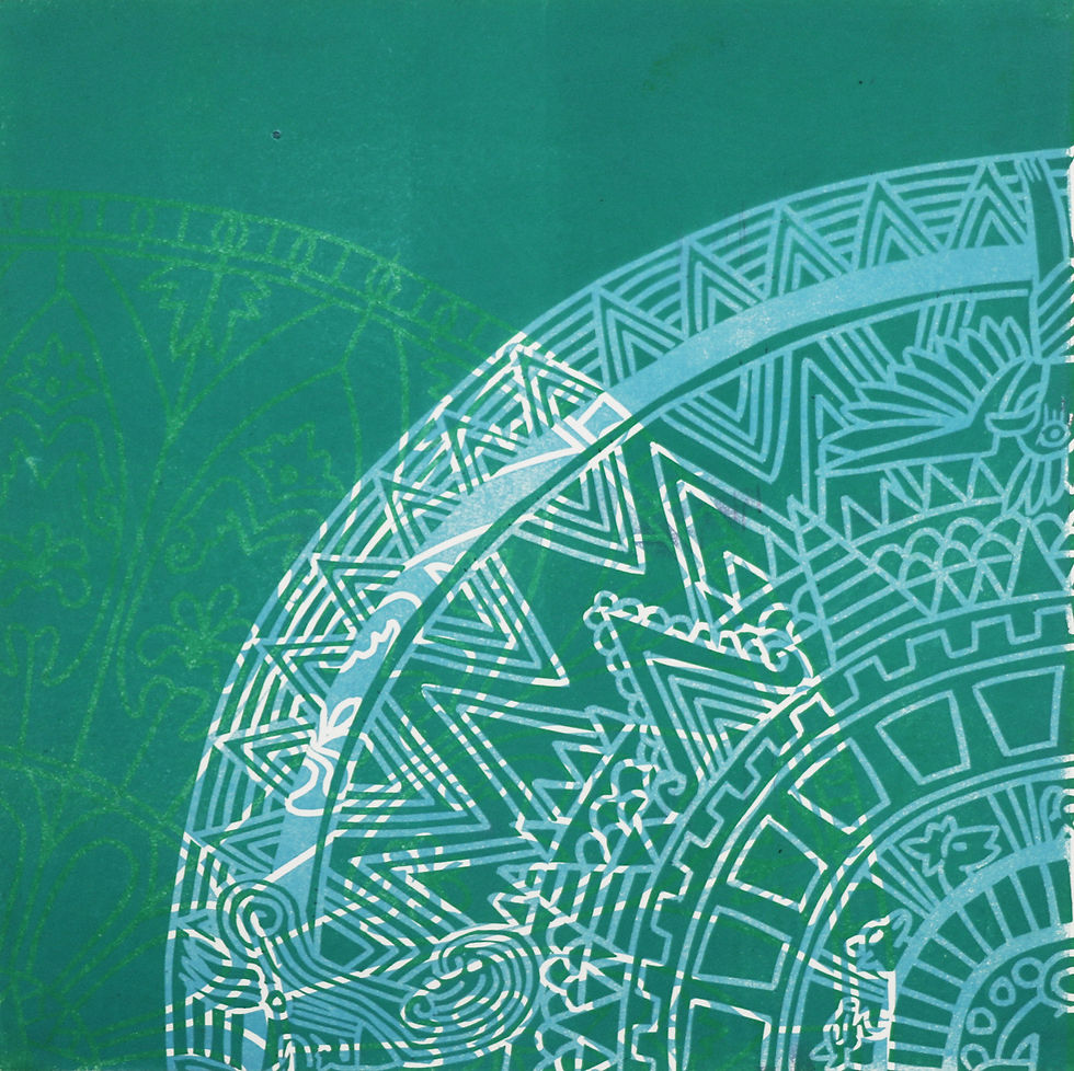 Thumbnail: 'Mandala' Linocut Print (+More Colours Available)