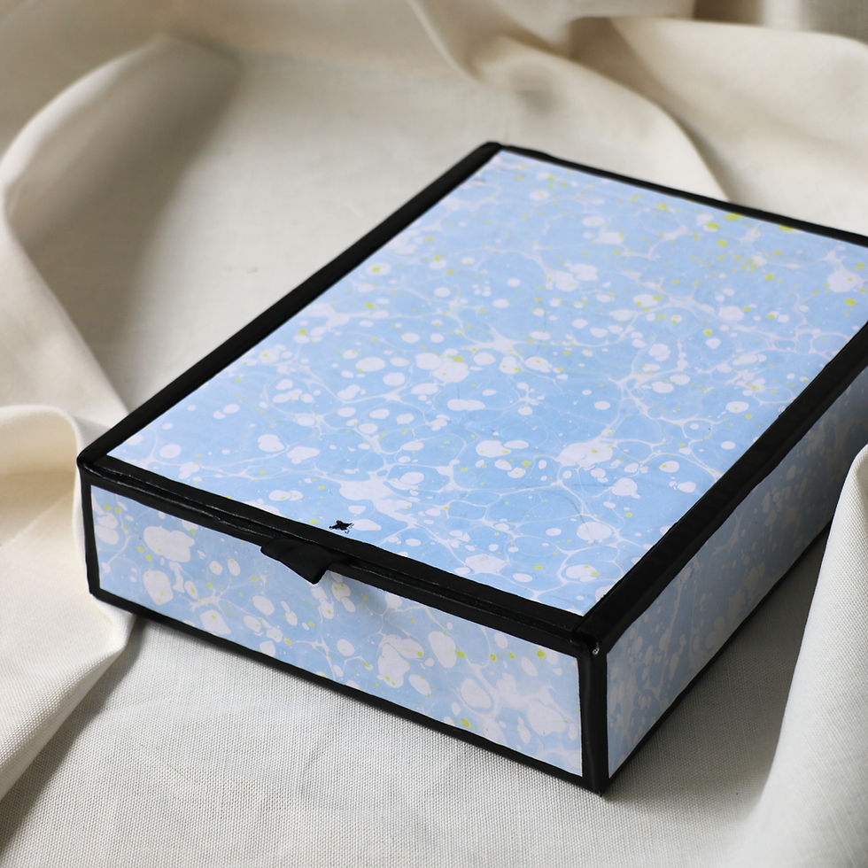 Thumbnail: Marbled Box with Fabric Tab