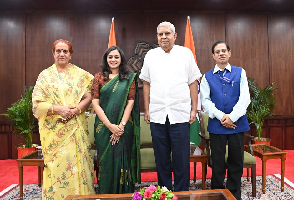 Meeting with the Vice President of India, Jagdeep Dhankar in New Delhi.
