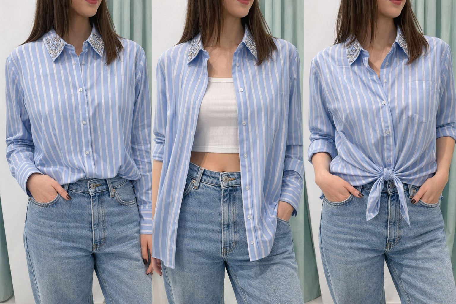 Camicia Strass collo Liujo 