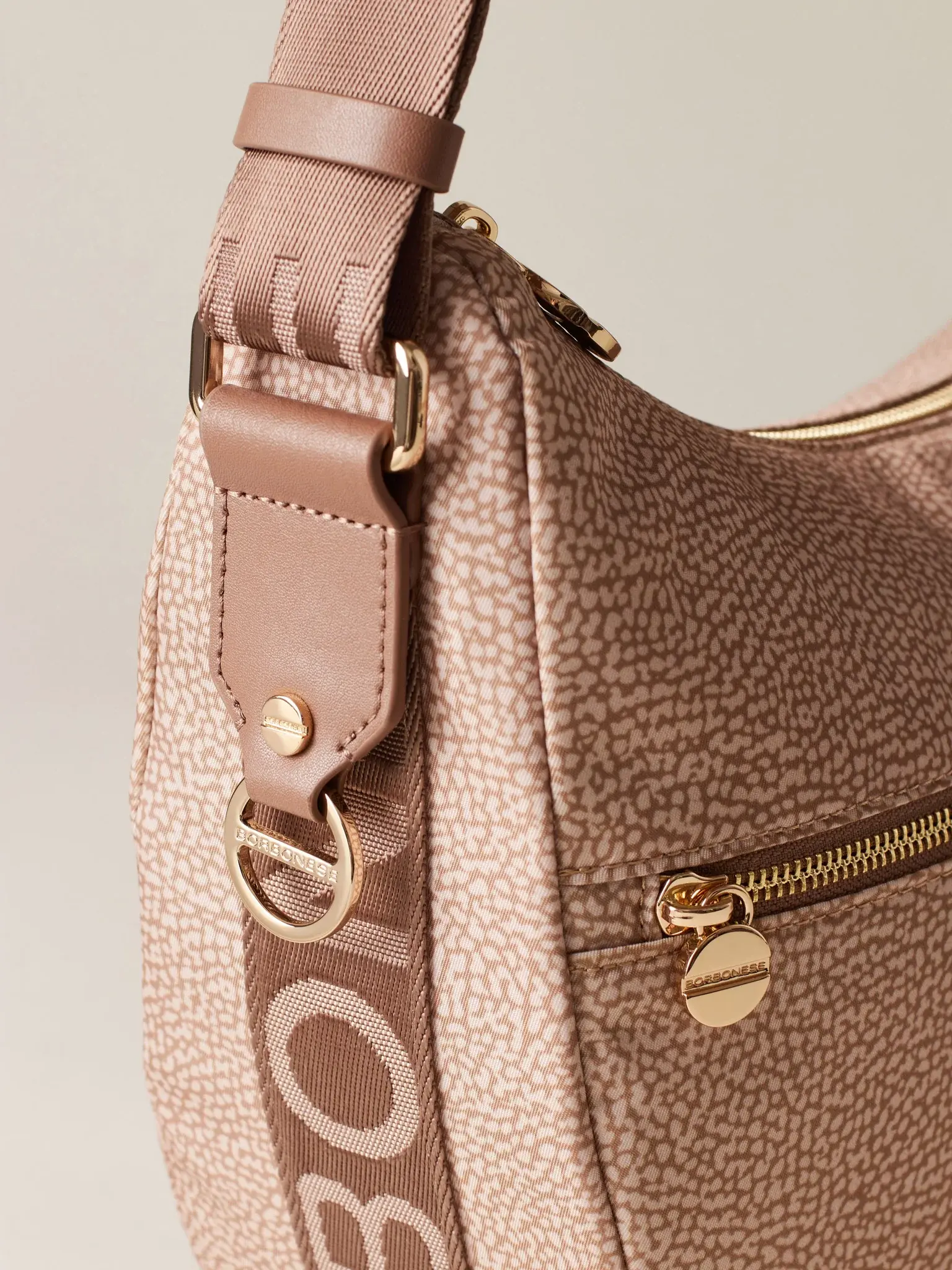 Luna Bag Media - Borbonese Caramello