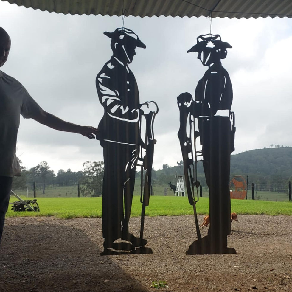 Thumbnail: Anzac Memorial - Female and Male with Eternal Flame