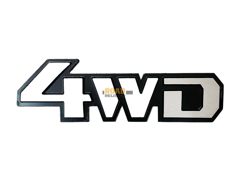 RoadReligion High-Quality 4WD Metal Emblem Decal with 3D Design (Silver)