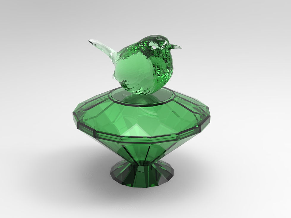 Thumbnail: Bird 01 Diamond-Shaped Urn