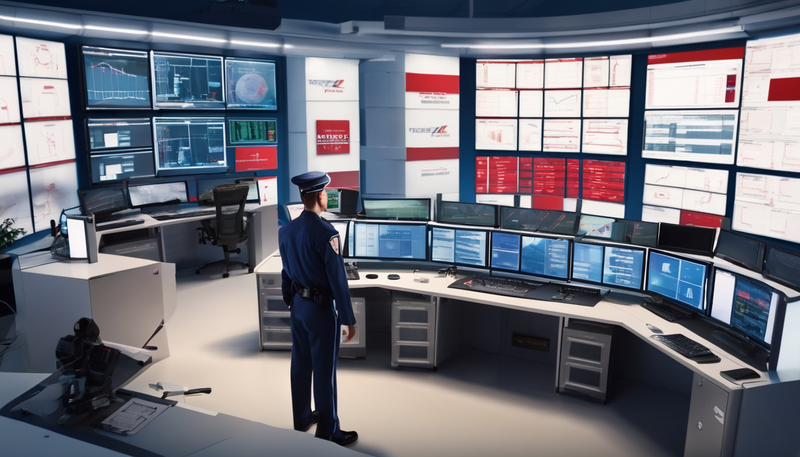 security guard looking at screens