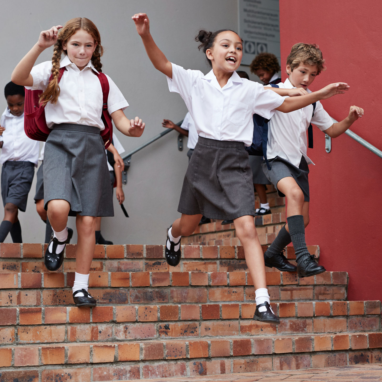 K-12 kids running after school AHA Heartsaver K-12