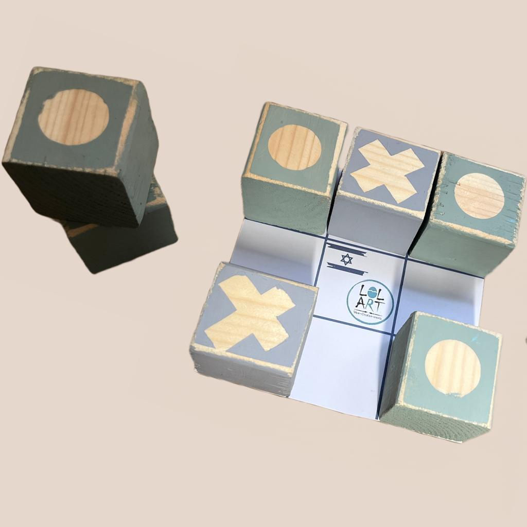 איקס עיגול-קוביות עץ