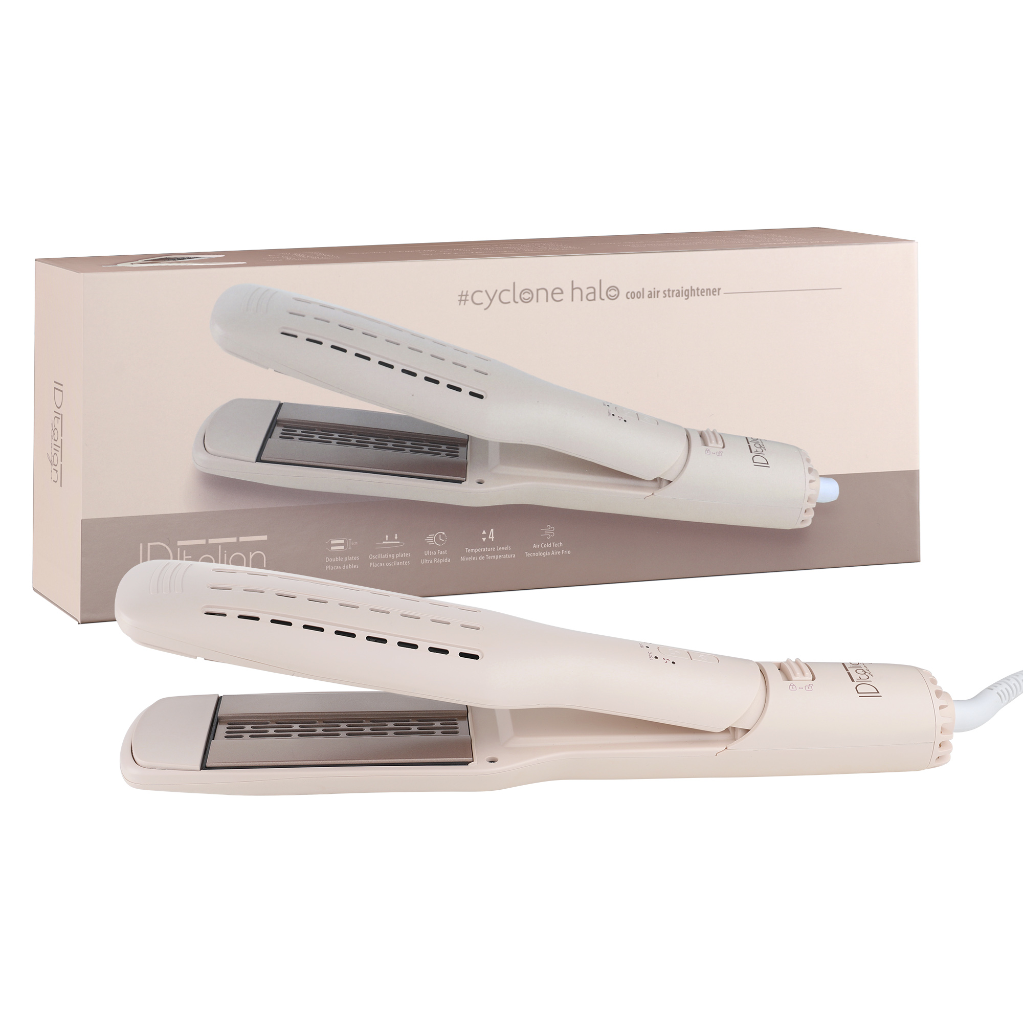 Piastra capelli Italian Design Cyclone Halo Cool Air con tecnologia Cool Air