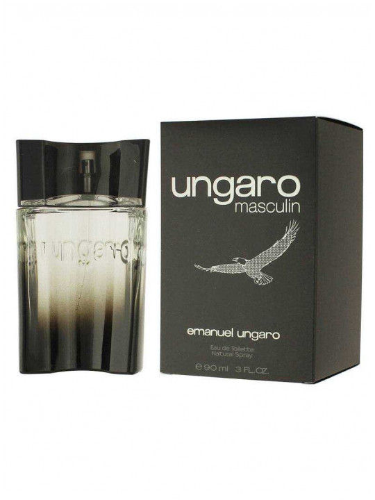 Emanuel Ungaro Masculin Eau de Toilette 100ml flacone su sfondo bianco