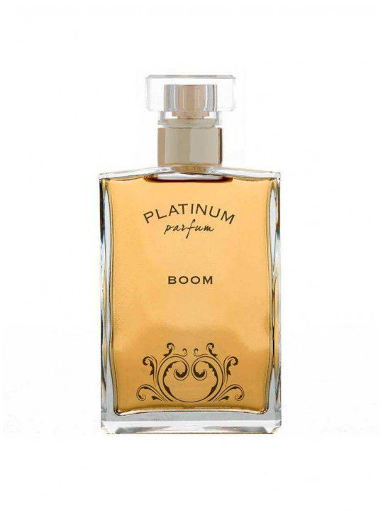 Heris Scent Platinum Boom Eau de Parfum flacone su sfondo bianco