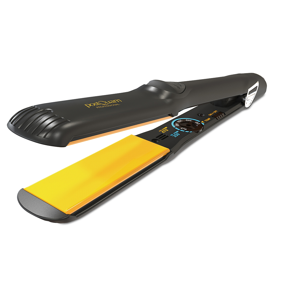 Piastra per capelli Postquam Gold Premium Styler con finitura oro.