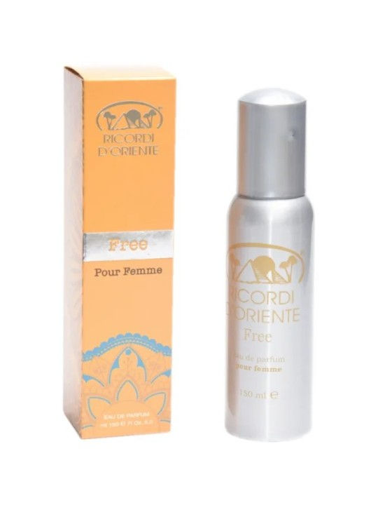 Ricordi D'Oriente Free Pour Femme Eau De Parfum 100ml flacone su sfondo bianco