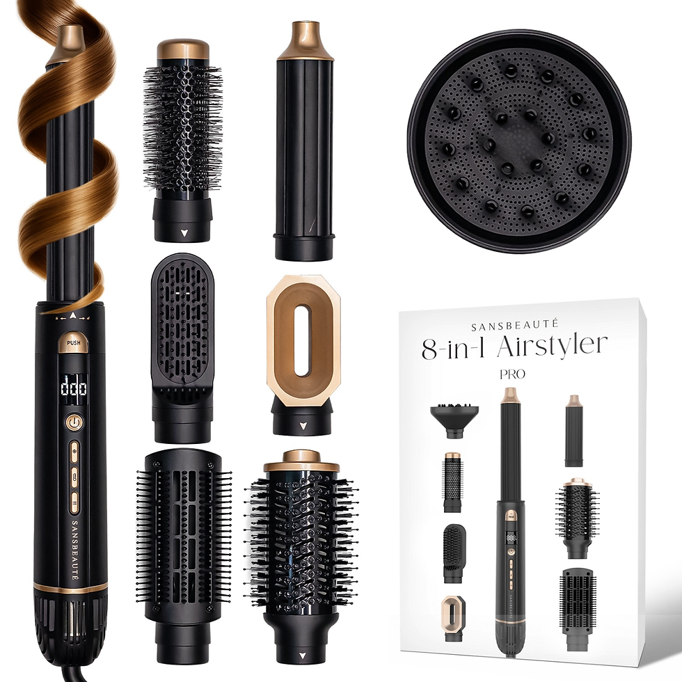 Multi Styler Sansbeauté 8-in-1 Pro nero, 3 temperature, alimentazione/batteria