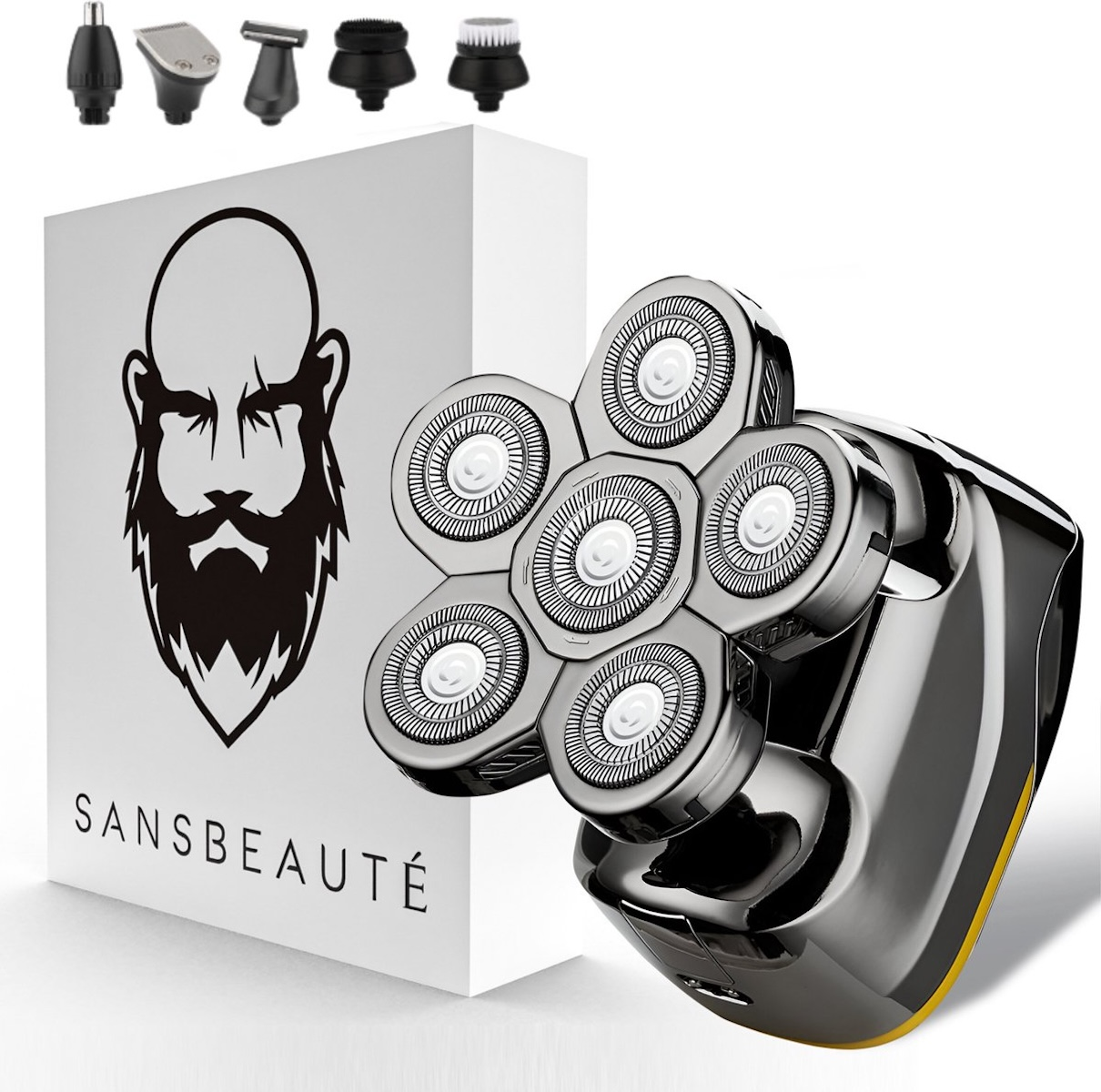 SANSBEAUTÉ 6 in 1 Skullshaver Rasoio Elettrico - Vista principale