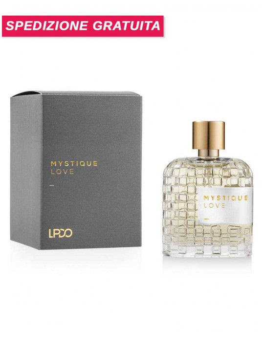 LPDO Mystique Love Eau de Parfum 100ml flacone su sfondo bianco