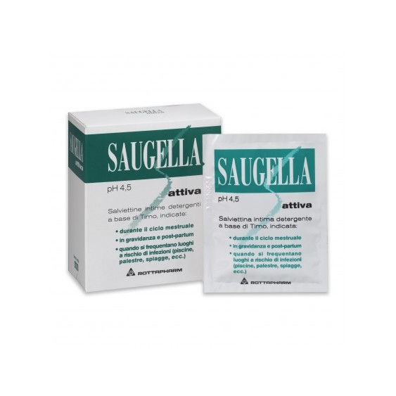 Miniatura: Saugella Attiva Salviettine Intime Detergenti pH 4.5 10pz