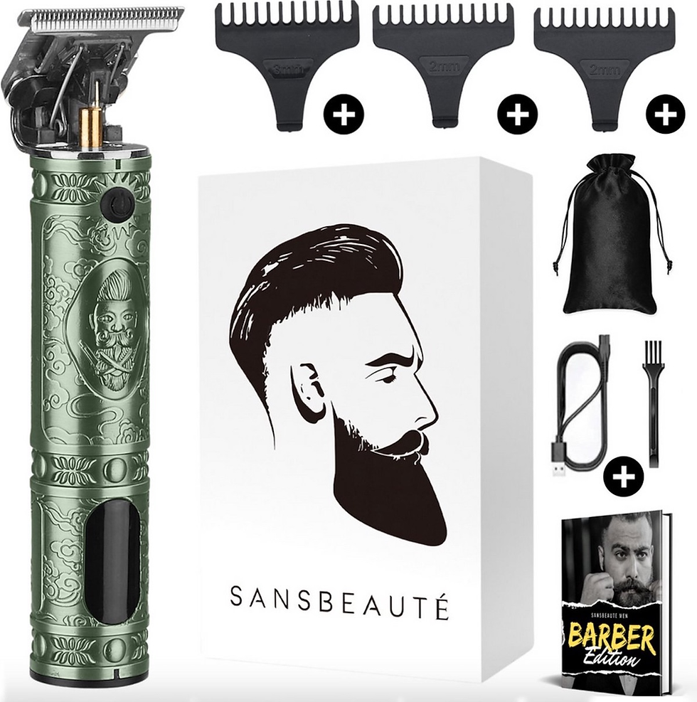 Regolabarba e Capelli SANSBEAUTÉ T-Blade ZeroTrim in azione