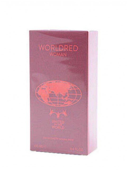 Miniatura: Flacone di United In The World WolrdRed Woman Eau De Toilette 100ml su sfondo bianco - vista 2