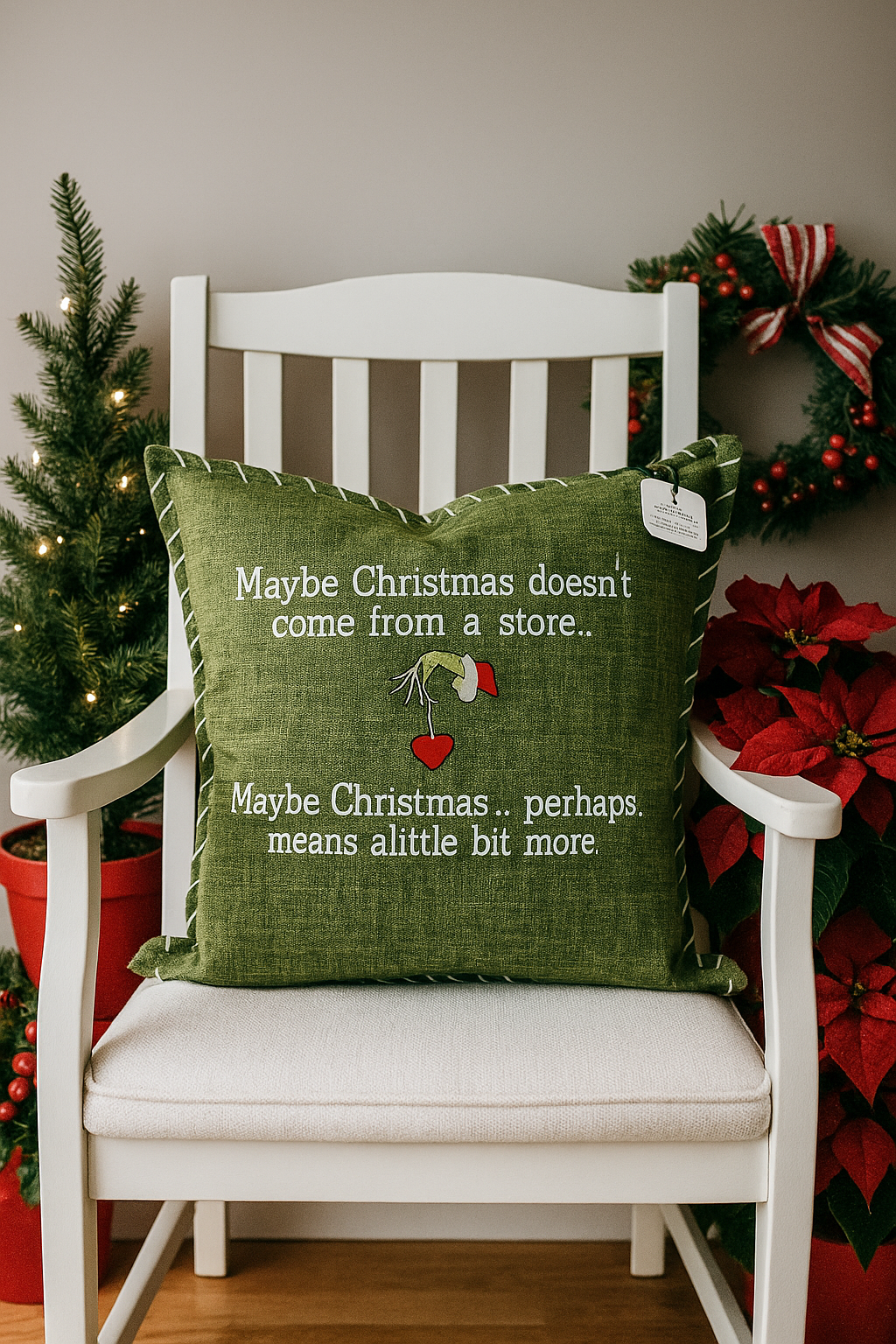 THE GRINCH CUSTOM HOLIDAY PILLOW