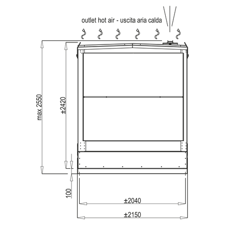 Disegno dimensionale EY-625S STAGE 0 Energy Gruppi Elettrogeni motore Scania gamma Industrial.