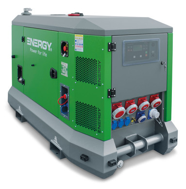Energy EY-R13Y gamma Rental – generatore 13 kVA Stage V trifase con motore Yanmar e avviamento elettrico.