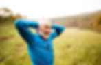 man in countryside in exercise clothes