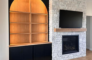 Built-in bookcases and fireplace built-ins, Raleigh NC