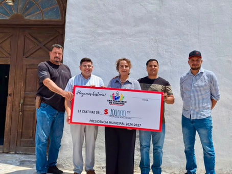 Destina Gobierno de San Francisco de Conchos 100 mil pesos para el templo de San Francisco de asís.