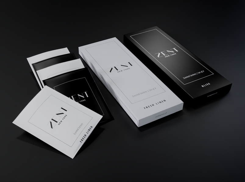 Zent Scented Sachets Packaging