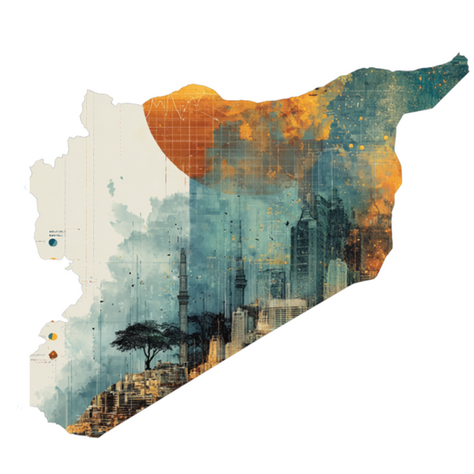 A modern map of Syria