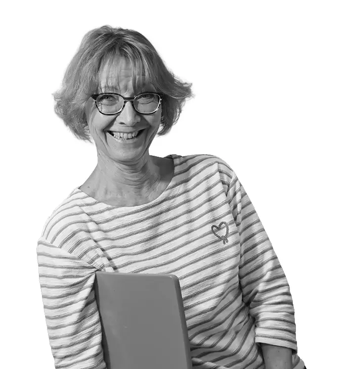 Portrait von Susanne Hochschild in Schwarz-Weiß