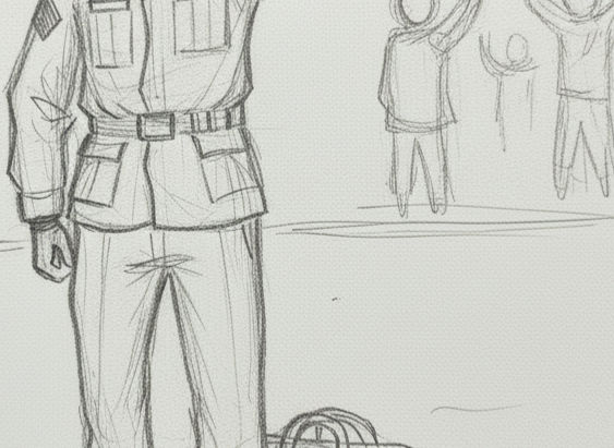 Soldier Waving Goodbye