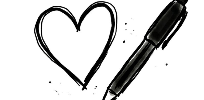 heart and pen