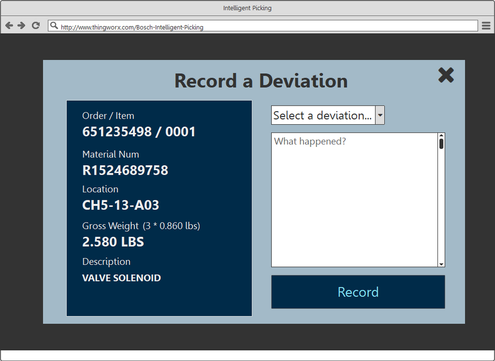 Deviation Sales Order 1 Line 01