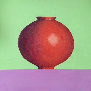 Orange Moon Jar: Korean White Moon Jar Reimagined