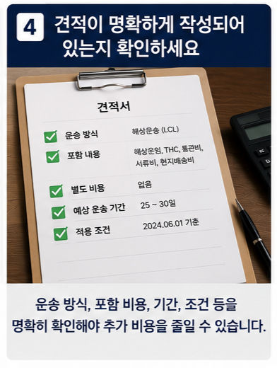 명확한 견적