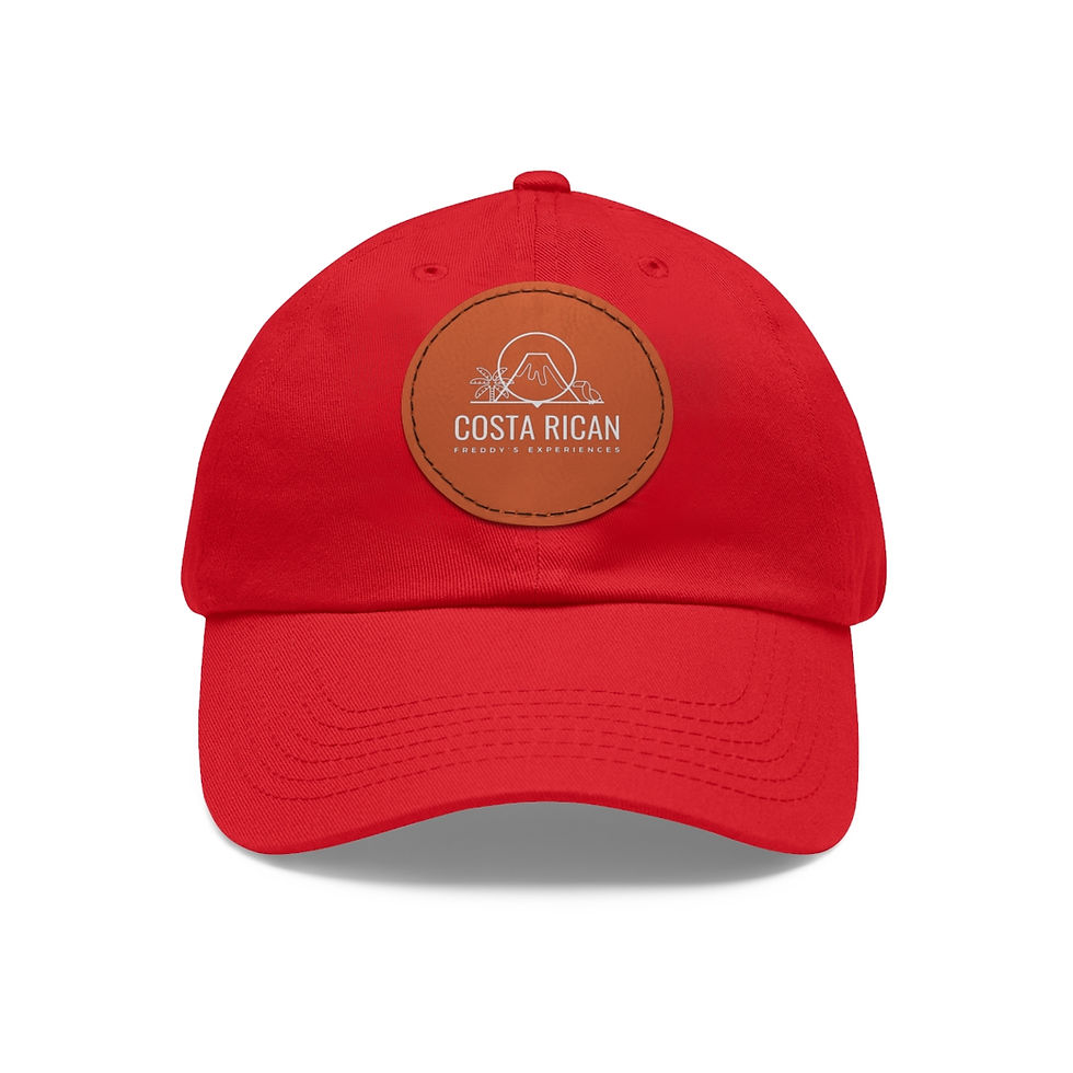 Thumbnail: Hat with Leather Patch (Round) | Comfortable Baseball Cap | Curved Brim