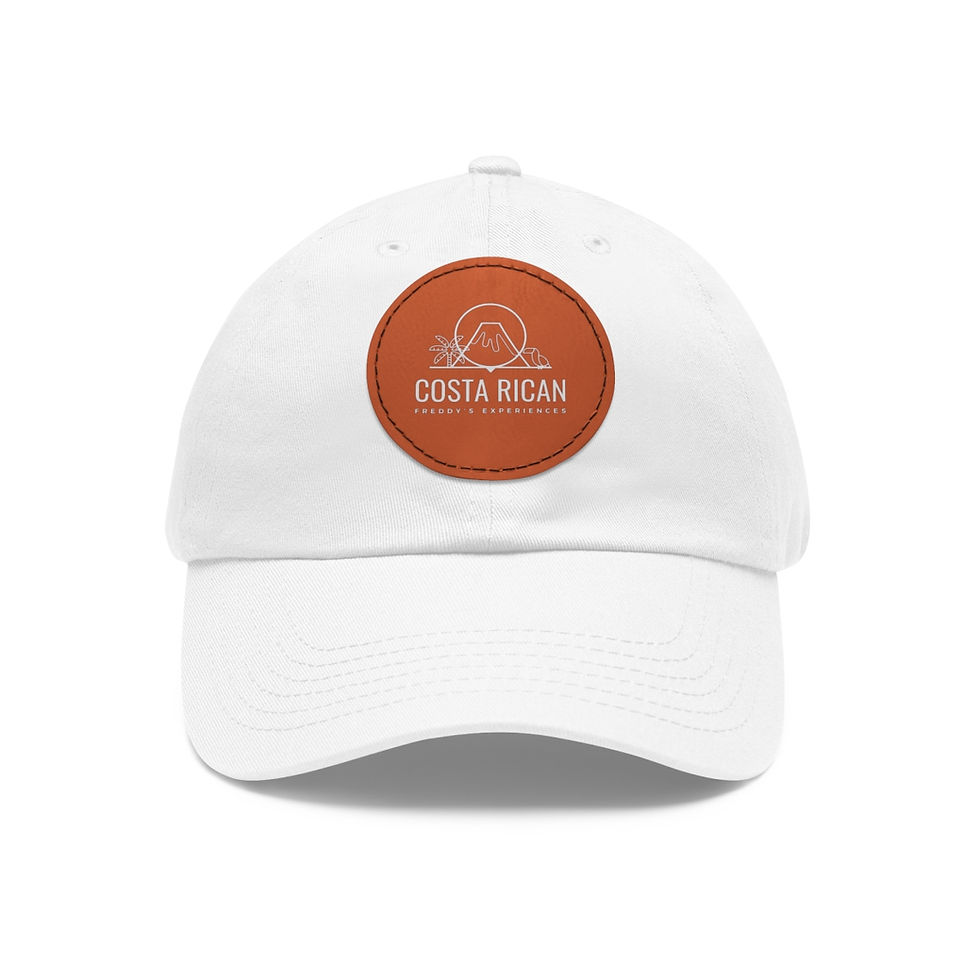 Thumbnail: Hat with Leather Patch (Round) | Comfortable Baseball Cap | Curved Brim
